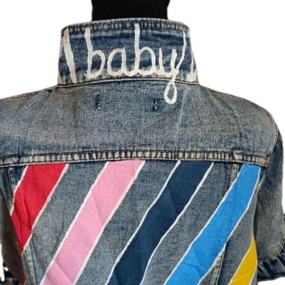 OOAK Wren & Glory" Dream Baby Dream" Custom Jean Jacket - Picture 6 of 14